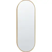 Beliani Miroir AZEVILLE 46 cm 122 cm Métal Doré