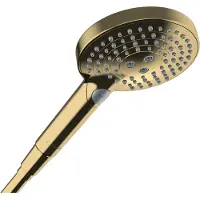 Hansgrohe Douche à main ronde avec jets multiples et fonction anti-calcaire (3 Types de jets, 5.70 l/min)