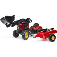 Falk Tracteur Supercharger, rouge, avec remorque et pelle, à partir de 2 ans