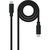 Nanocable 10.01.4103 - Câble USB 3.2 Gen2x2 20Gbps 5A/100W, 4K/60Hz, USB-C Mâle à USB-C Mâle, Couleur Noir, 3 m