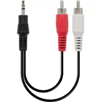 Nanocable 3.5/m-2xrca/m câble audio stéréo 5m nano