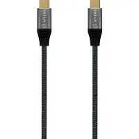 Aisens Câble USB 2.0 Type-C A107-0629 5A 100W / USB Type-C Mâle - USB Type-C Mâle / Jusqu'à 100W / 60Mbps / 2m / Gris