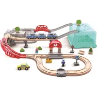 Hape City Train Building Block Set 84.20x75.60x19.10 Cm Multicolore Enfants
