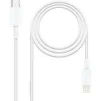 Nanocable 10.10.0600, 0,5 m, Lightning, USB C, mâle, mâle, blanc