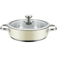 Big Buy Cooking Casserole avec couvercle Haeger PA-24L.009A Beige Ø 24 cm