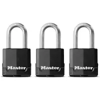 Master Lock M115EURTRILF - Cadenas Haute Sécurité - A Clé - Acier Laminé Recouvert - Extérieur