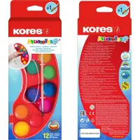 Kores Boîte de peinture Akuarellos avec 12 couleurs intenses