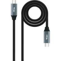 Nanocable 10.01.4300 - Câble USB 3.2 Gen2x2 20Gbps 5A/100W 4K/60Hz USB-C/M-USB-C/M, noir, 0,5 m