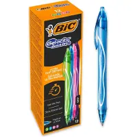 BIC Gel-Ocity Quick Dry (Bleu, Bleu clair, Lila, Pink, Rose, Vert, 12x)