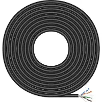 Aisens Cable de Outdoor Waterproof Network RJ45 Cat.6 FTP Rigid AWG24, Noir, 100M