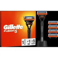 Gillette Rasoir Fusion5 avec support + 5 lames de rechange