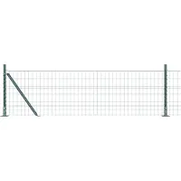 vidaXL Clôture Euro avec socle en béton, 50 x 0,6 m, en acier revêtu de PVC