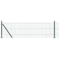 vidaXL Clôture Euro avec socle en béton, 25 x 0,6 m, en acier revêtu de PVC