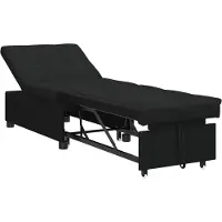 vidaXL Canapé-lit gigogne noir 194 x 50 x 82 cm contreplaqué