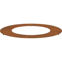 vidaXL adapté pour anneau d'arbre plat brun Ø50 / 80 cm acier résistant aux intempéries
