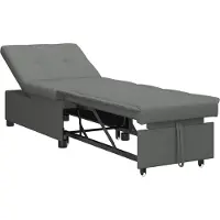 vidaXL Canapé-lit extensible Gris foncé 194 x 50 x 82 cm Tissu