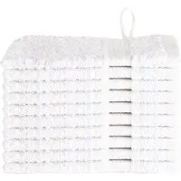 vidaXL Gants de Toilette SOLUND Blanc Coton