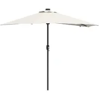 vidaXL Parasol de jardin sable 294 x 150 x 223 cm polyester et acier