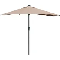 vidaXL Parasol de jardin Taupe 294 x 150 x 223 cm