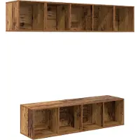 vidaXL Ensemble de 4 meubles TV , en bois de récupération et en panneaux de particules