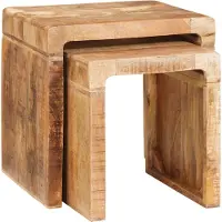 vidaXL Tables d'appoint Marron Bois Recyclé Solide