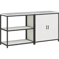 vidaXL Ensemble de rangement pour la cuisine HATTEM, 2 pièces, blanc