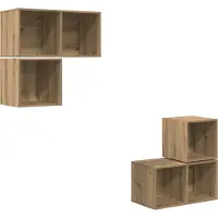 vidaXL Ensemble de meubles TV mural 4 pcs Artisan-Chêne Bois composite