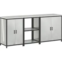vidaXL Ensemble de rangement pour la cuisine HATTEM, 3 pièces, argent