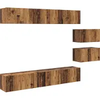 vidaXL Ensemble de meubles TV à fixation murale en bois recyclé et panneaux dérivés du bois
