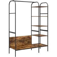 vidaXL Porte-vêtements Marron 120 x 44 x 160 cm Bois d'ingénierie