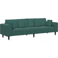 vidaXL Canapé en velours avec coussin Vert foncé 208 cm Velours