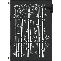 vidaXL Porte de Jardin Noir 85 x 150 cm Acier peint par poudre