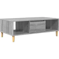vidaXL Table basse Sonoma gris, 102 x 55 x 35 cm, en panneaux de particules