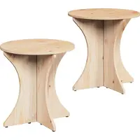 vidaXL Table basse 2 Pcs Naturelle 46 X 46 X 47 Cm Lumarko !