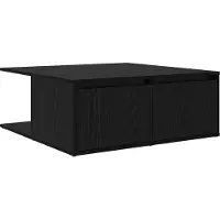vidaXL Table basse noire imitation chêne 80 x 80 x 31 cm Bois composite
