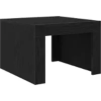 vidaXL Table basse noire imitation chêne 50 x 50 x 35 cm Bois composite