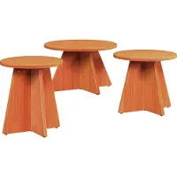 vidaXL Table Basse 3 Pcs Wax Brown 49 X 49 X 30 Cm Lumarko !