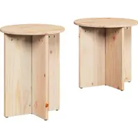 vidaXL Table basse 2 Pcs Naturelle 41.5 X 41.5 X 41 Cm Lumarko