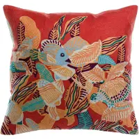 Vivaraise Coussin Brodé Dori Papaye 45 X 45 Cm Vivaraise