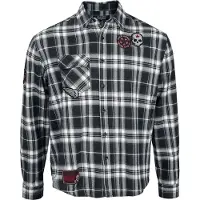Rock Rebel by EMP Chemise manches longues de - Skulls & Details - M - XXL - pour Homme - noir/gris - Taille XL