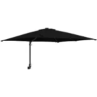 vidaXL Parasol de jardin noir 248,5 x 247,5 x 160 cm