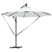 vidaXL Parasol sable 294 x 294 x 248 cm polyester et aluminium