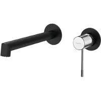 Hak Solaria Mélangeur lavabo 2 trous, noir mat/chromé