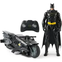 Batman DC Comics DCR DCR RDC 12in Core Batcycle RC GML, Moto, 4 ans/années, Plastique, Noir
