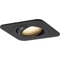 QAZQA Ensemble de 6 spots encastrables arrondis noirs GU10 50mm orientables et inclinables IP44 - Alberto