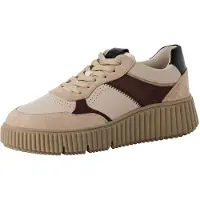 Tamaris Baskets basses crème / noisette / rouge foncé / noir