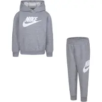 Nike Survêtement gris chiné / blanc