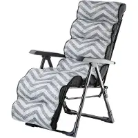 Kadax Fauteuil de jardin "Gijon Plus", chaises de jardin pliantes, avec charge admissible jusqu'à 110 kg, zigzag