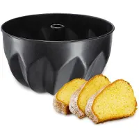 Kadax Moule à kouglof, moule à gâteau en spirale en tôle avec revêtement anti-adhésif