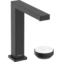Hansgrohe Robinet de lavabo Tecturis E, 2 trous, finition noir mat, avec technologie CoolStart EcoSmart+ et bonde intégrée